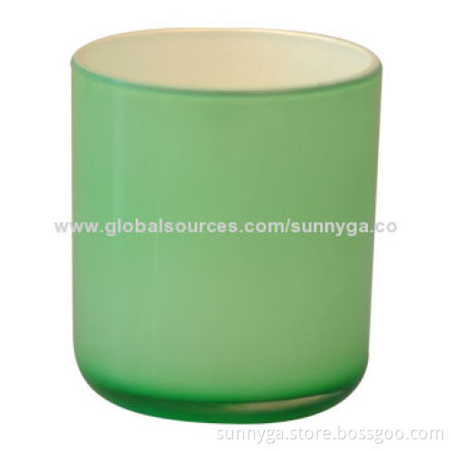 New Arrival Glass Candle Holder with Spraying, 83mm Diameter